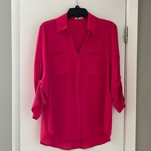 Express Pink Portofino Top (L)
